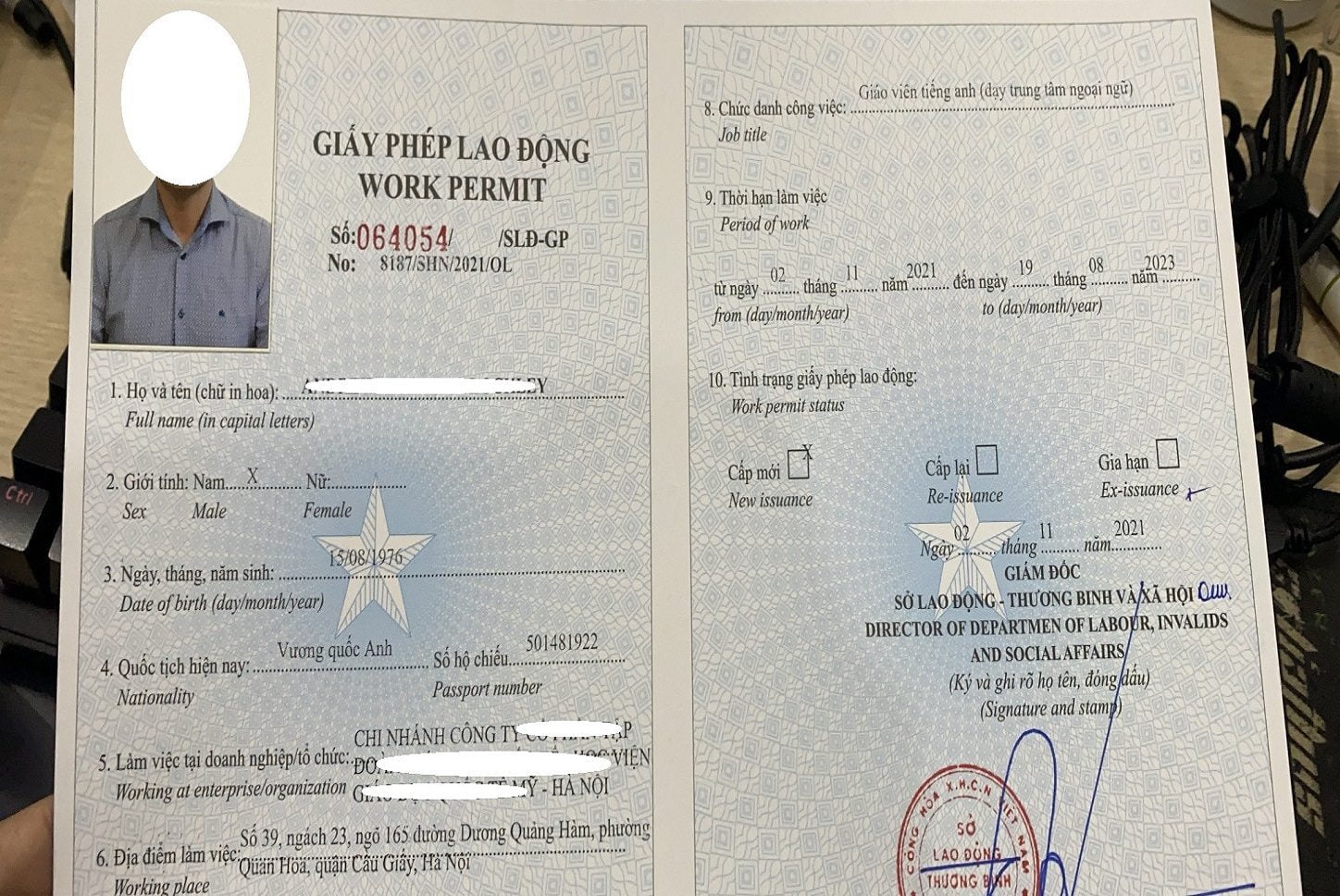Thủ tục làm work permit cho người nước ngoài